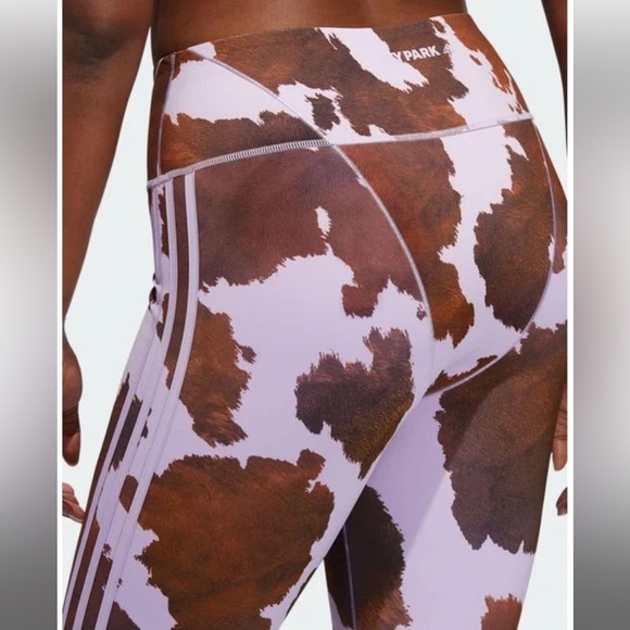 RARE 🐄 Beyonce ADIDAS IVY PARK X🐄 COW Print leggings Small - Picture 6 of 12
